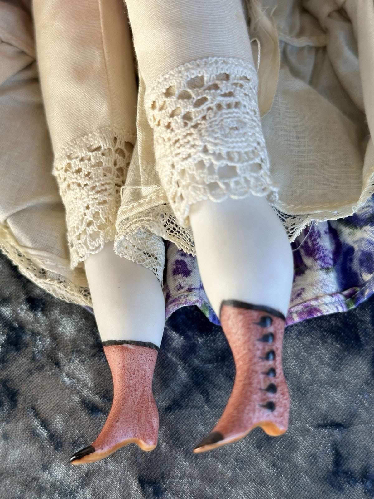 Porcelain 14” Reproduction of Antique German Adelina Patti China Doll