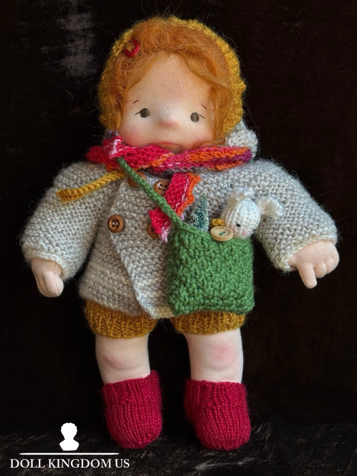 OOAK 12” Waldorf Style Cloth Doll Estee by Russian Artist Zhanna Sinichkina
