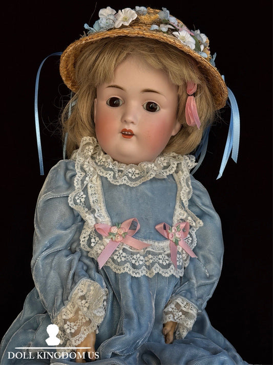 Antique German 23” Kestner 168 Bisque Head Doll