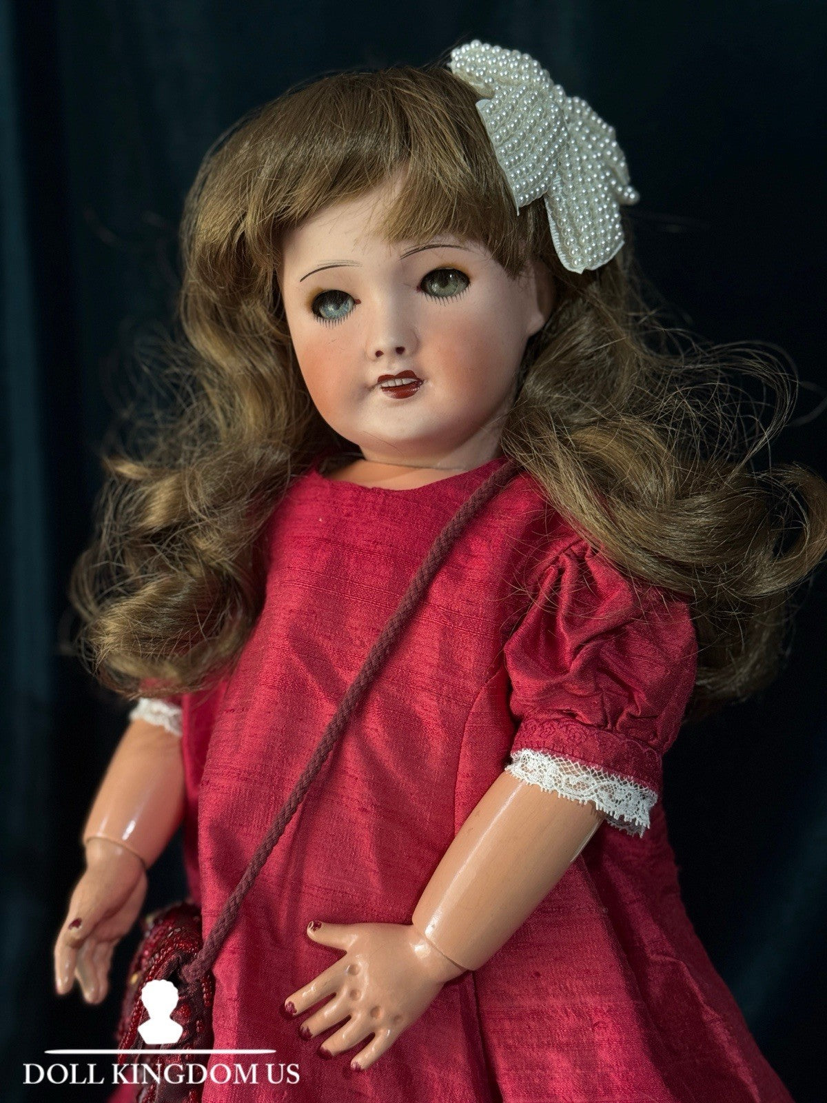 Antique French 20” Unis Mold 301 Bisque Head Composition Body Doll