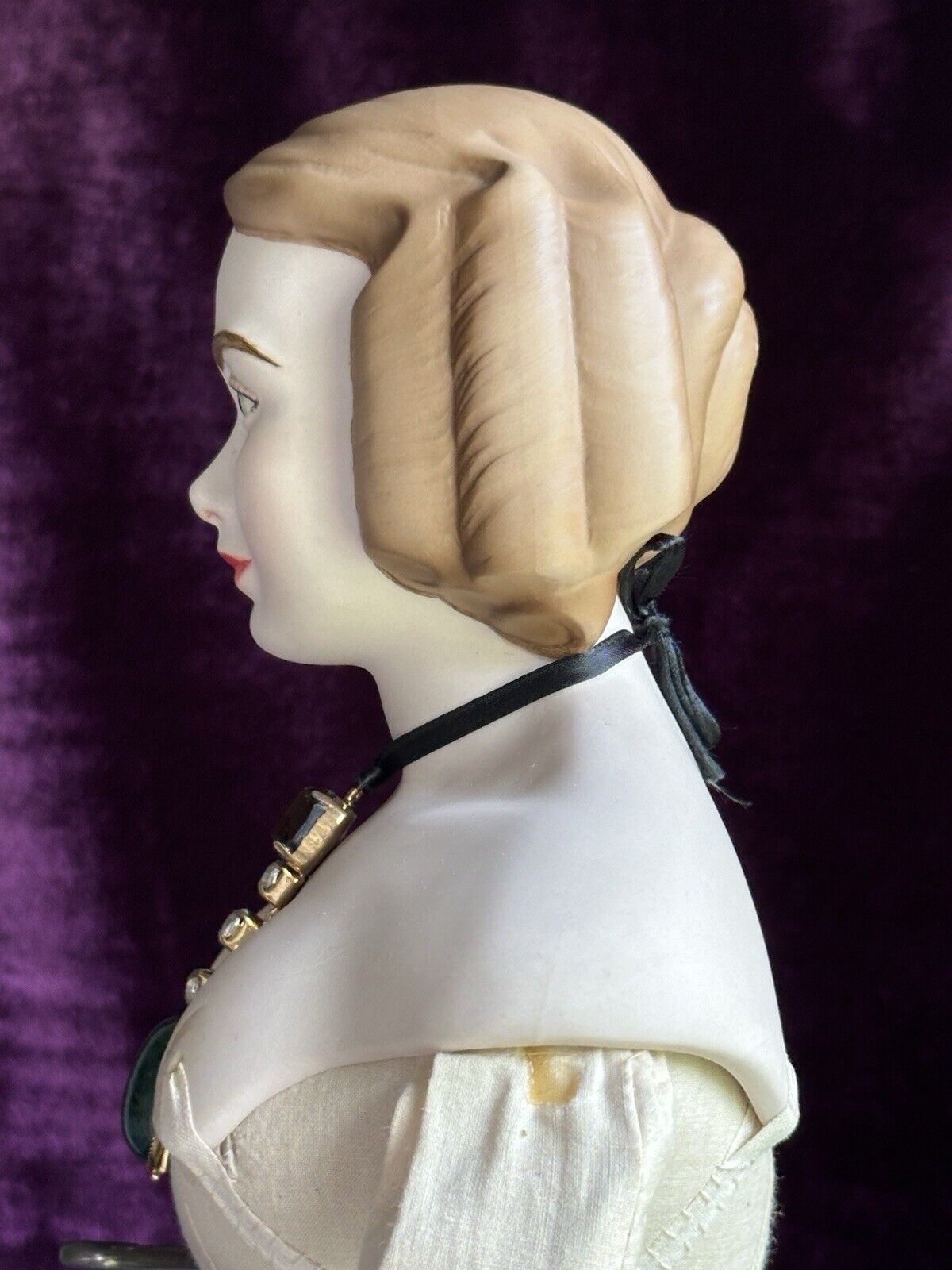 Rare Large 24” Parian Vintage Porcelain Miss Kentucky Doll by Artist Fawn Zeller