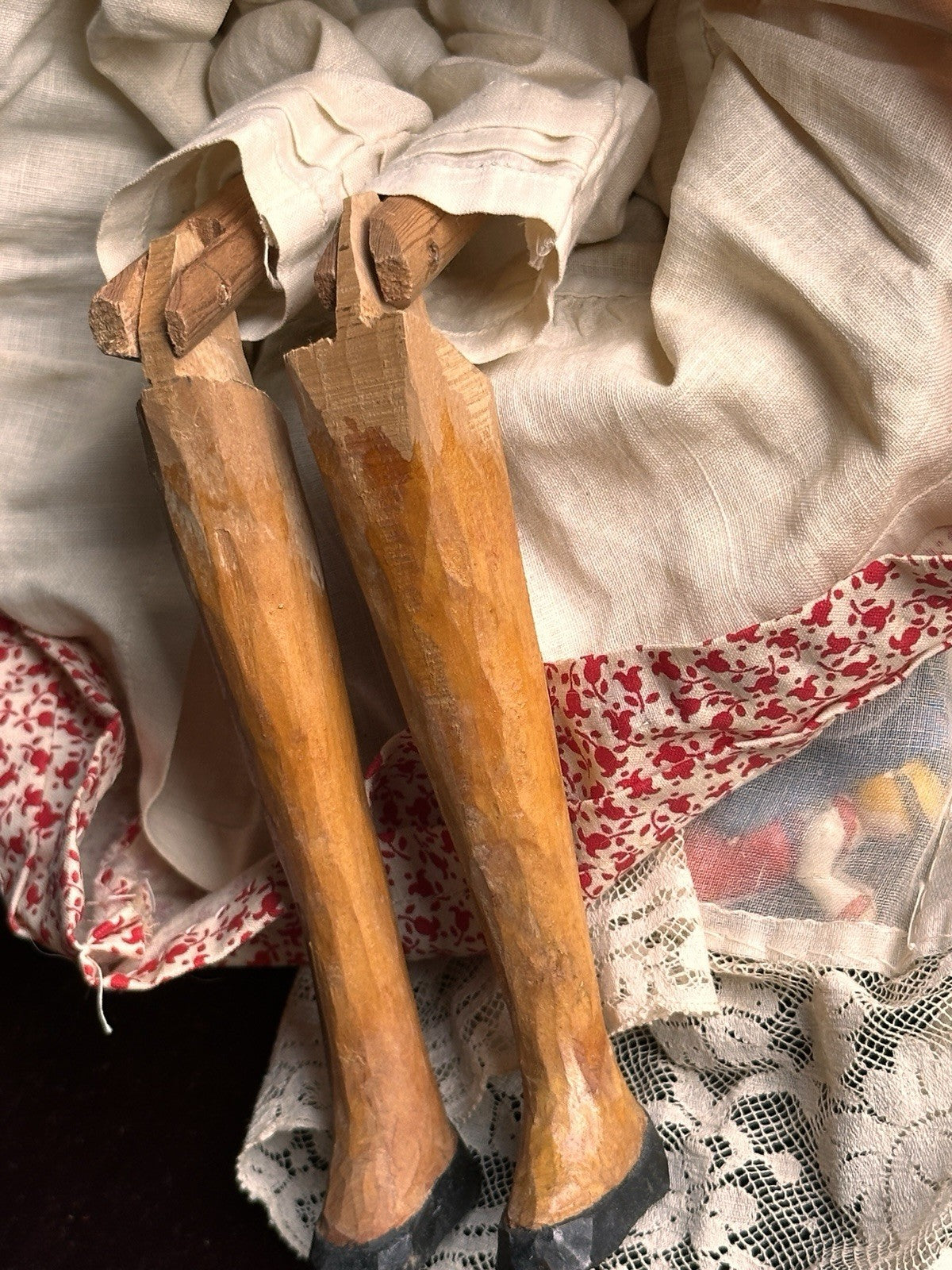Vintage 1966 Hand-Carved 16” Peg-Jointed Grodnertal Style Wooden Peddler Doll