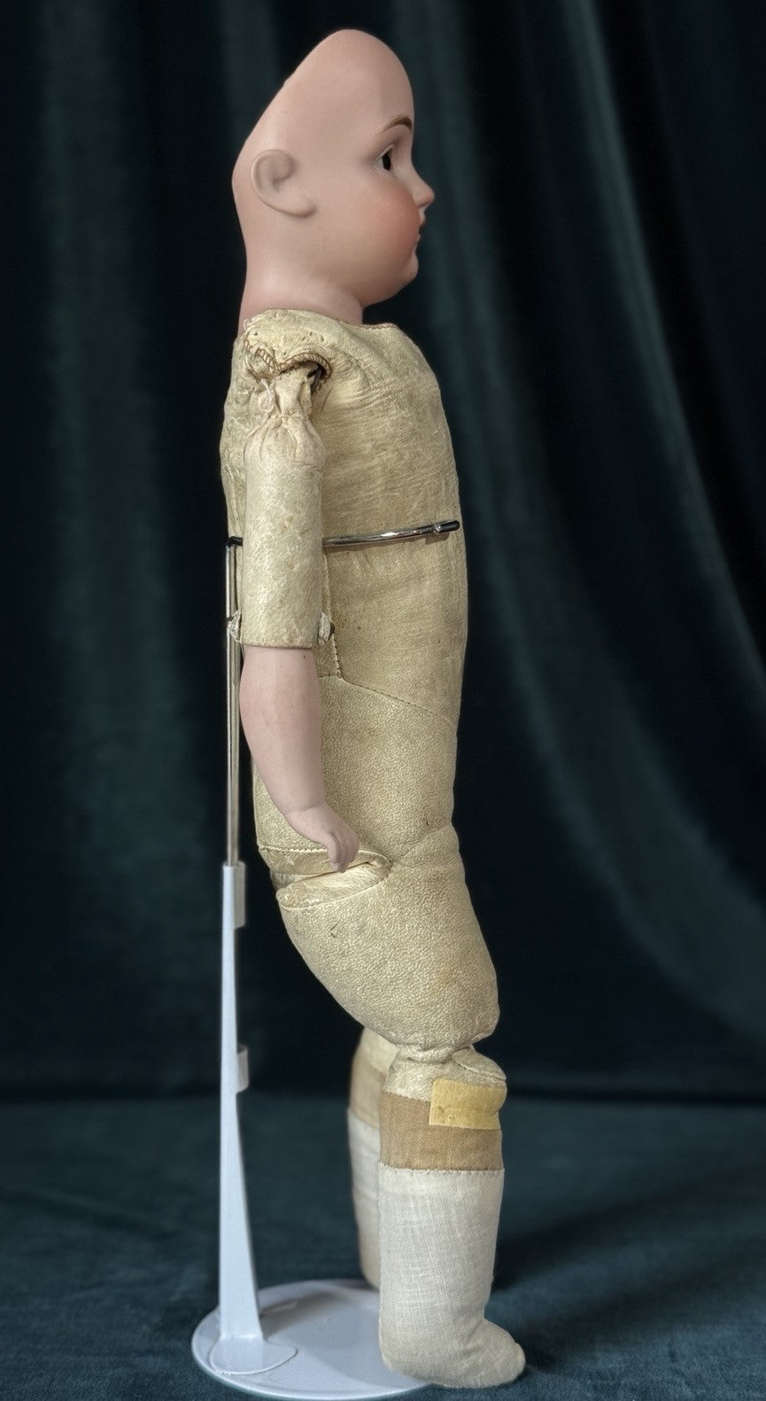 Antique German 15” Kestner 154 Dep 5 Doll Bisque Head Leather Kid Body