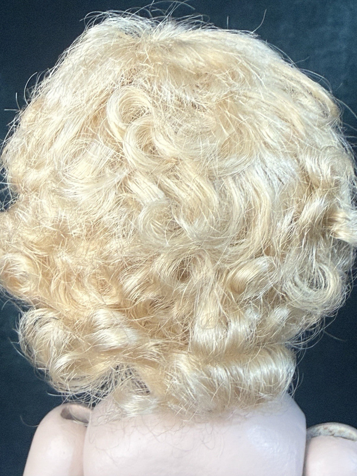 Porcelain/Composition 11” Reproduction of Antique French Bleuette Doll Blonde