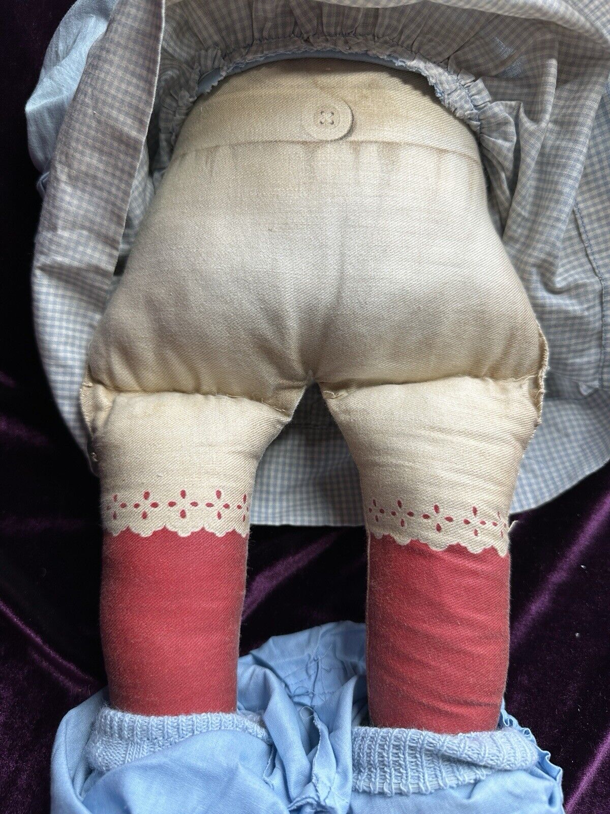 Antique Large 25” Art Fabric Mills Merrie Marie Lithograph Cloth Rag Doll