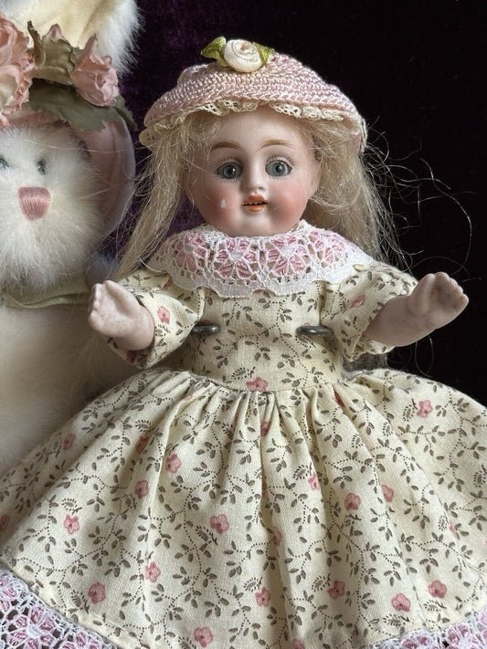 Antique German 6.5” Kestner 130 All Bisque Mignonette Doll