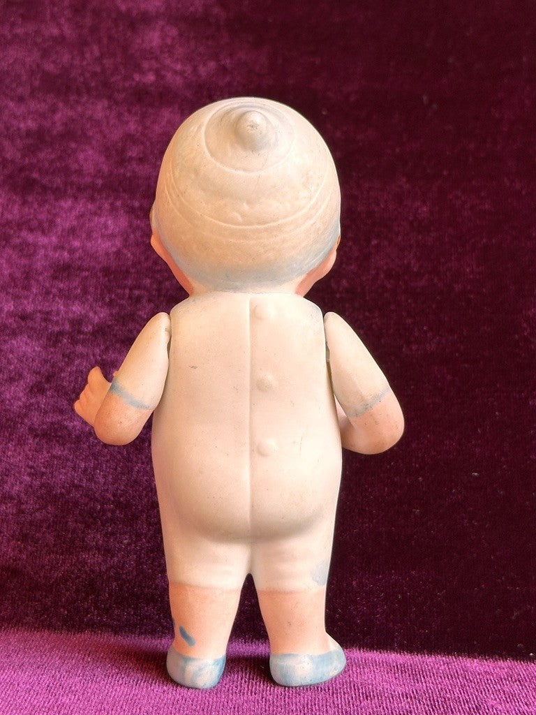 Rare Antique German 4.25” Baby Bud Style All Bisque Googly Doll
