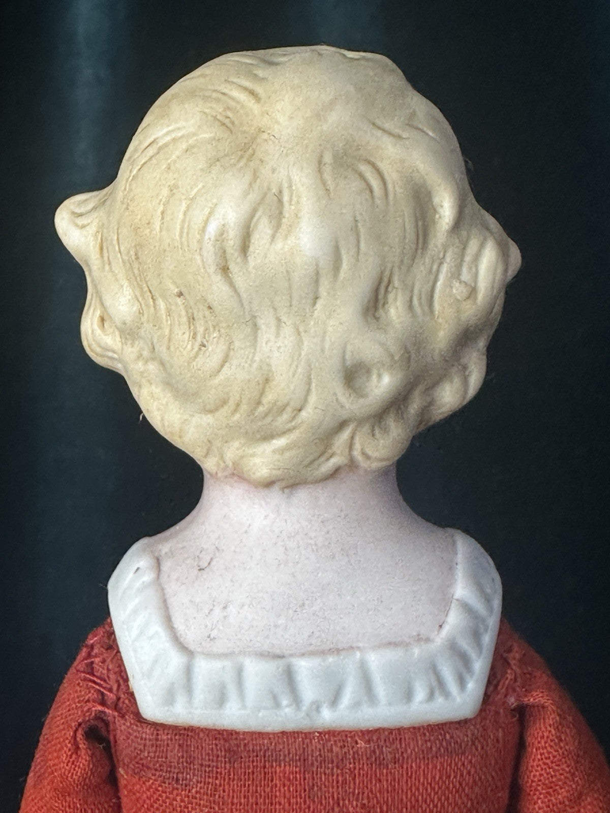 Antique German Hertwig (?) 7 1/2” Bisque Shoulder Head Doll
