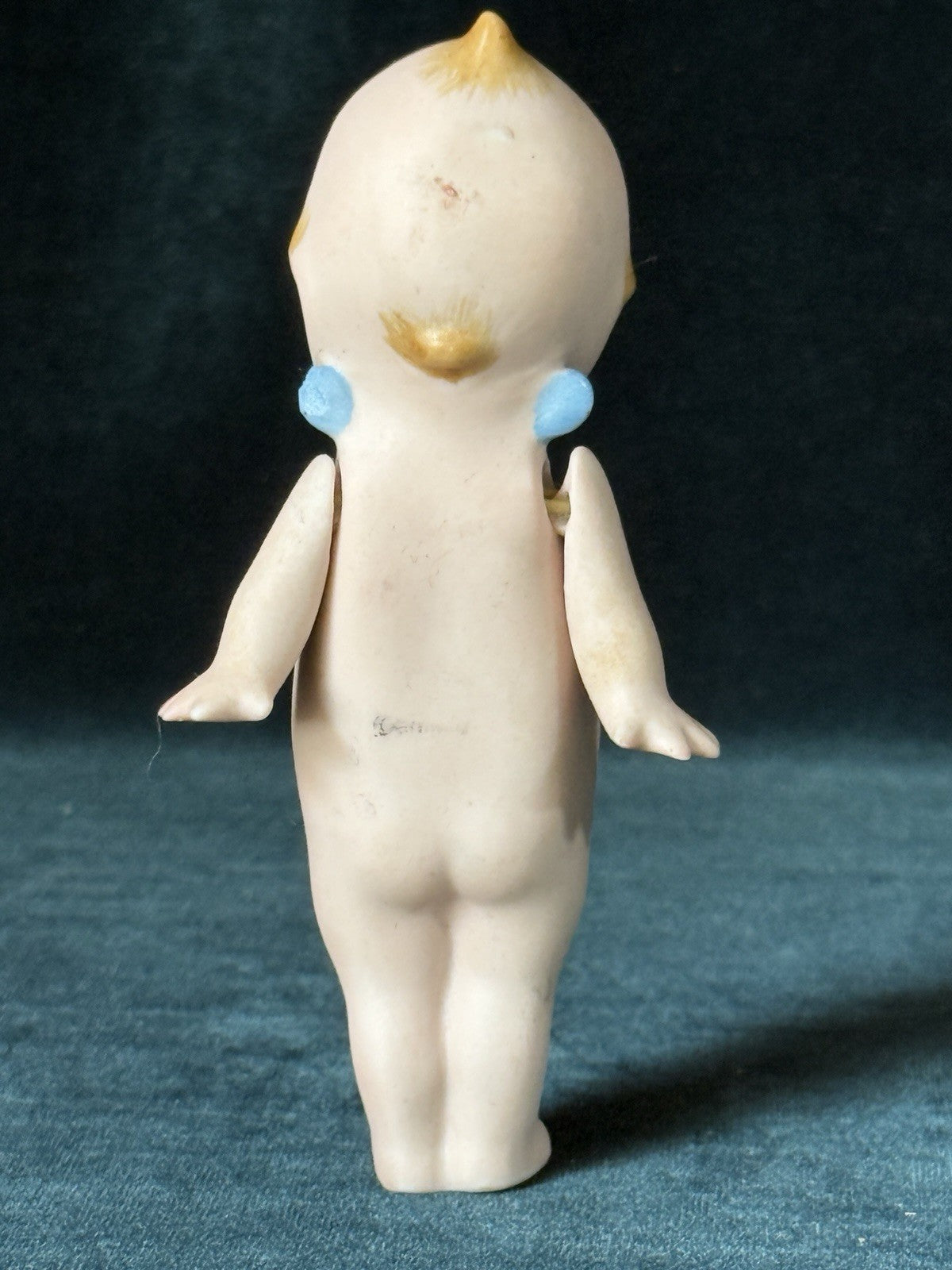 Reproduction Of Antique German All-Bisque Kewpie 4 3/4” Doll Blue Wings