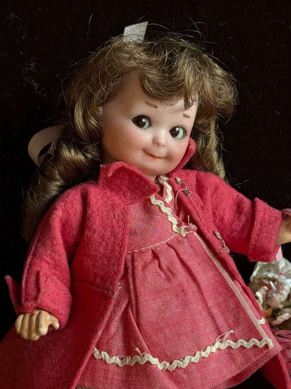 Antique German Marseille Borgfeldt 253 Googly Eyes Nobbi Kid Bisque Head Doll