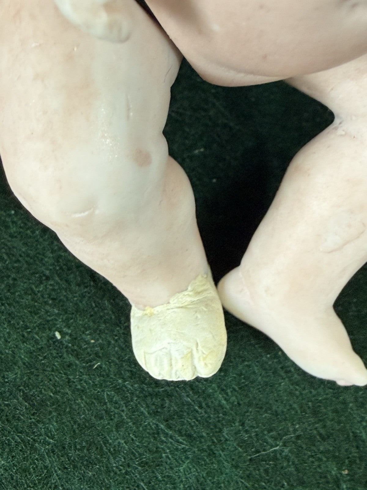 Antique German 5” All Bisque Miniature Baby Doll