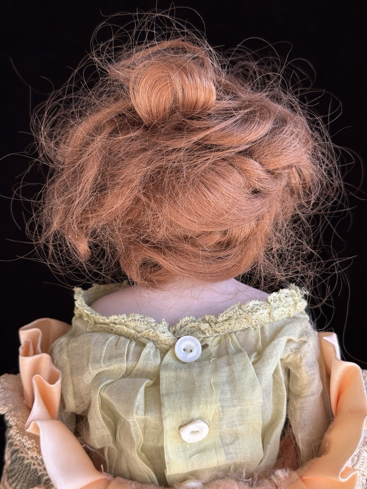 Antique German 20” Gebrüder Kuhnlenz (?) Bisque Shoulder Head Doll