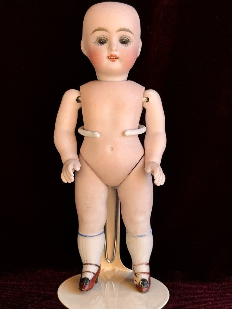 Large Antique German 7.5” Kestner 121 All Bisque Mignonette Doll Swivel Head