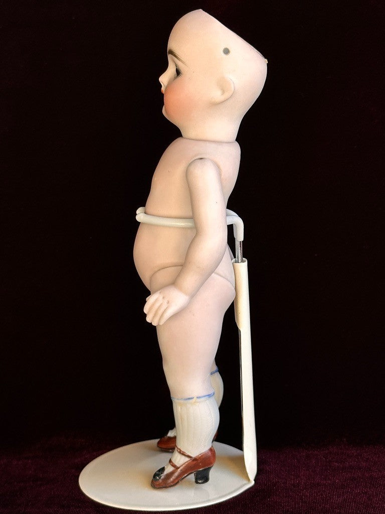 Large Antique German 7.5” Kestner 121 All Bisque Mignonette Doll Swivel Head