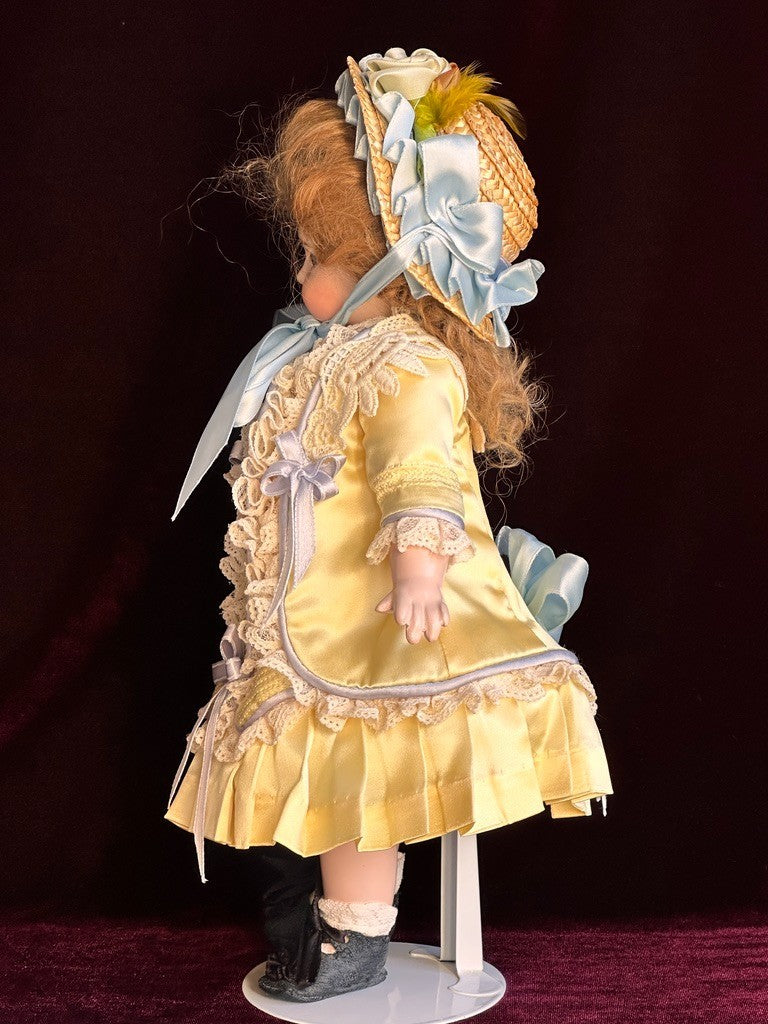 Vintage Porcelain Composition 12.5” Reproduction of Antique French Bru Jne Doll