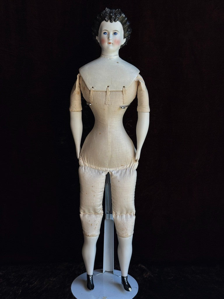 Antique German 20.75” Dornheim, Koch & Fisher Parian Dagmar China Head Doll