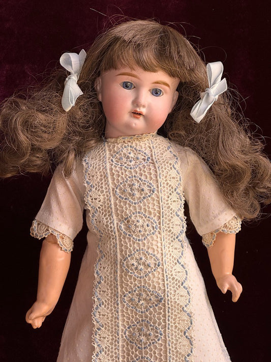 Antique German 15” Paul Schmidt (?) Bisque Head Sonnenberg Body Doll