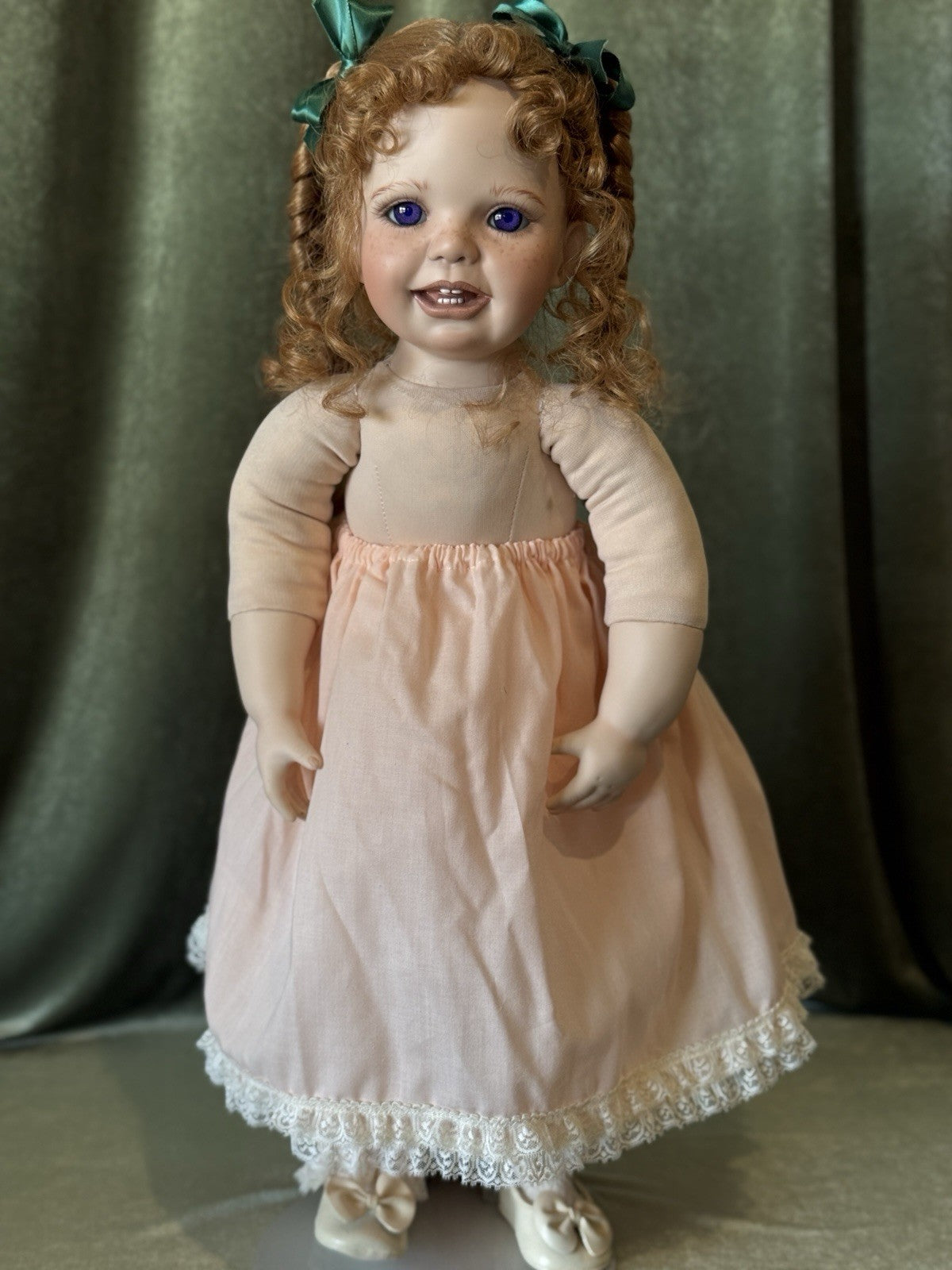 Collectible Porcelain 26” Girl Doll By Virginia Turner LE 200