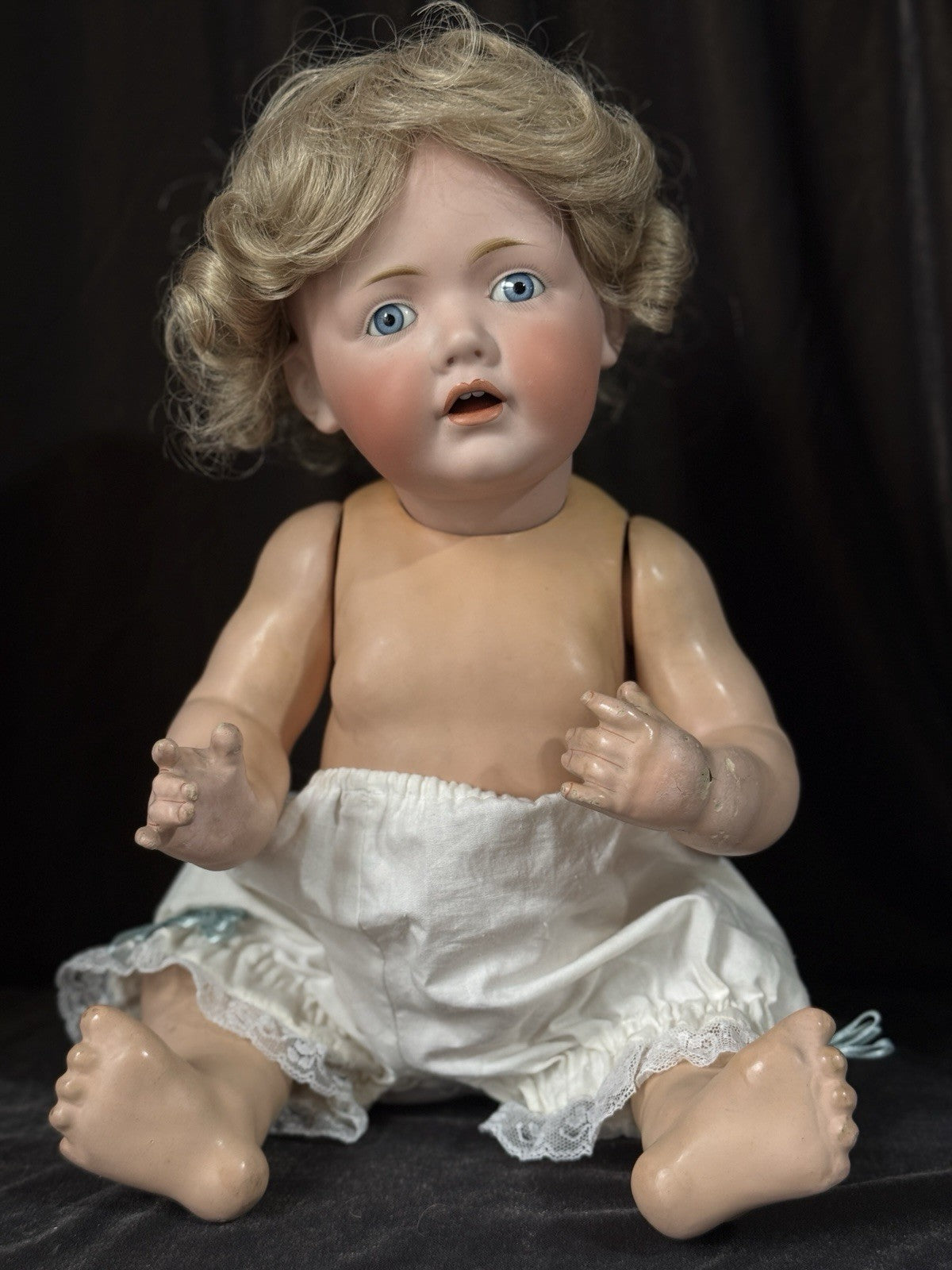 Antique German 20” Hilda JDK Kestner 245 Bisque Head Composition Body Baby Doll