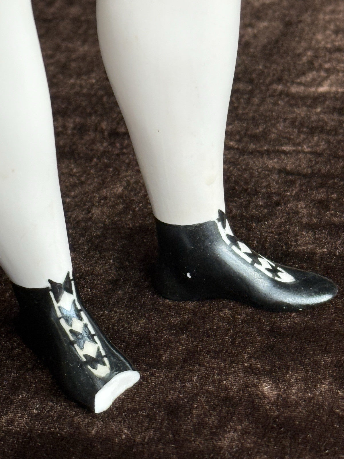 Vintage Porcelain 21.5” Signed Emma Clear Parian China Doll Pierced Ears