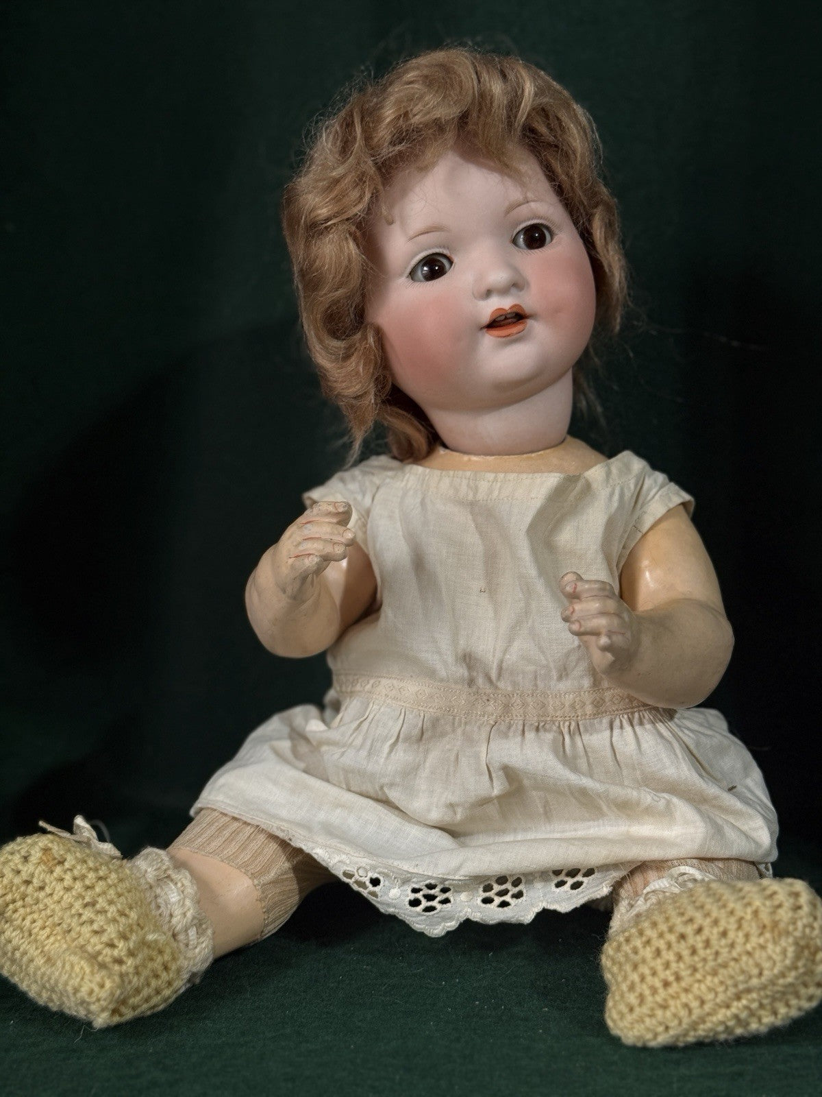 Antique German Armand Marseille Mold 985 Baby 17” Doll Bisque Head