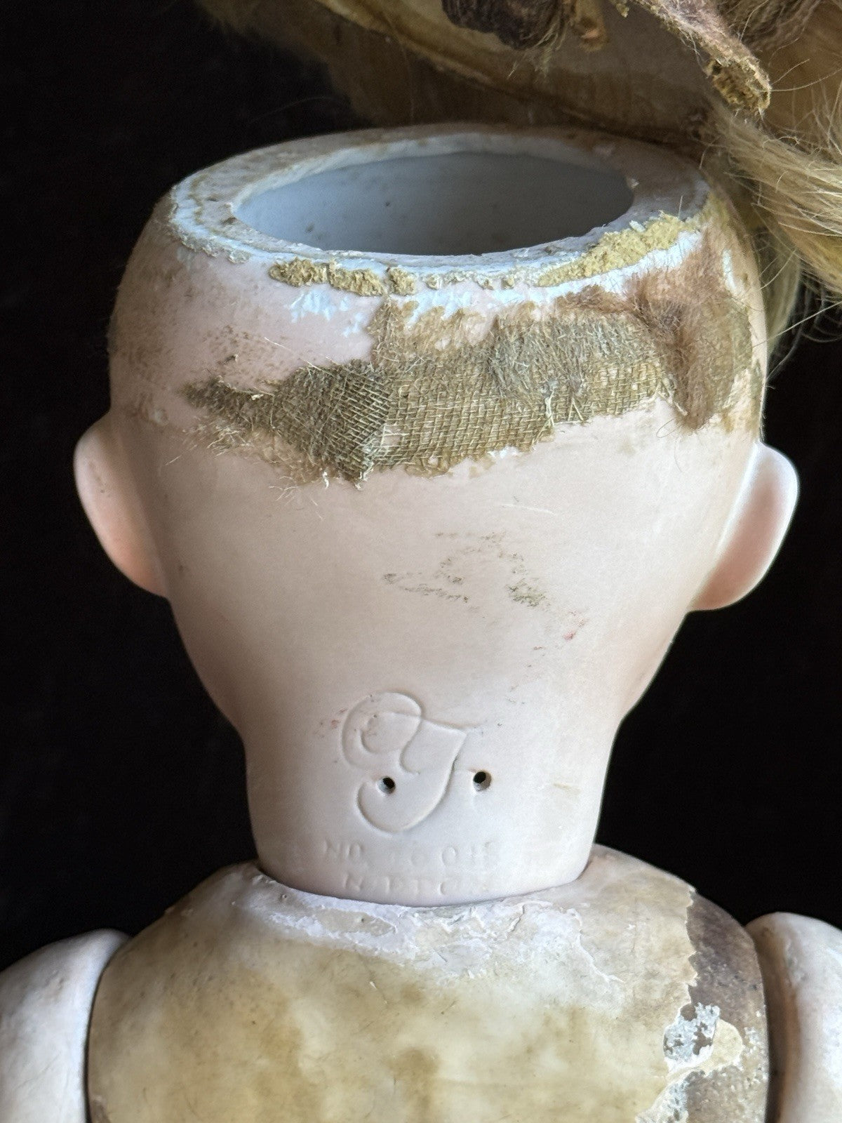 Antique Japanese 16” Yamato Nippon Bisque Head Baby Doll