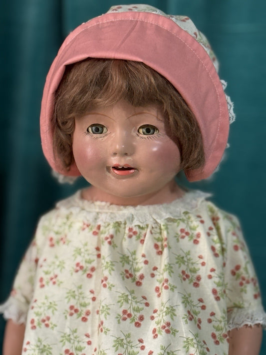 Unidentified Vintage 1940’s (?) Composition Unmarked Mama Type 24” Doll