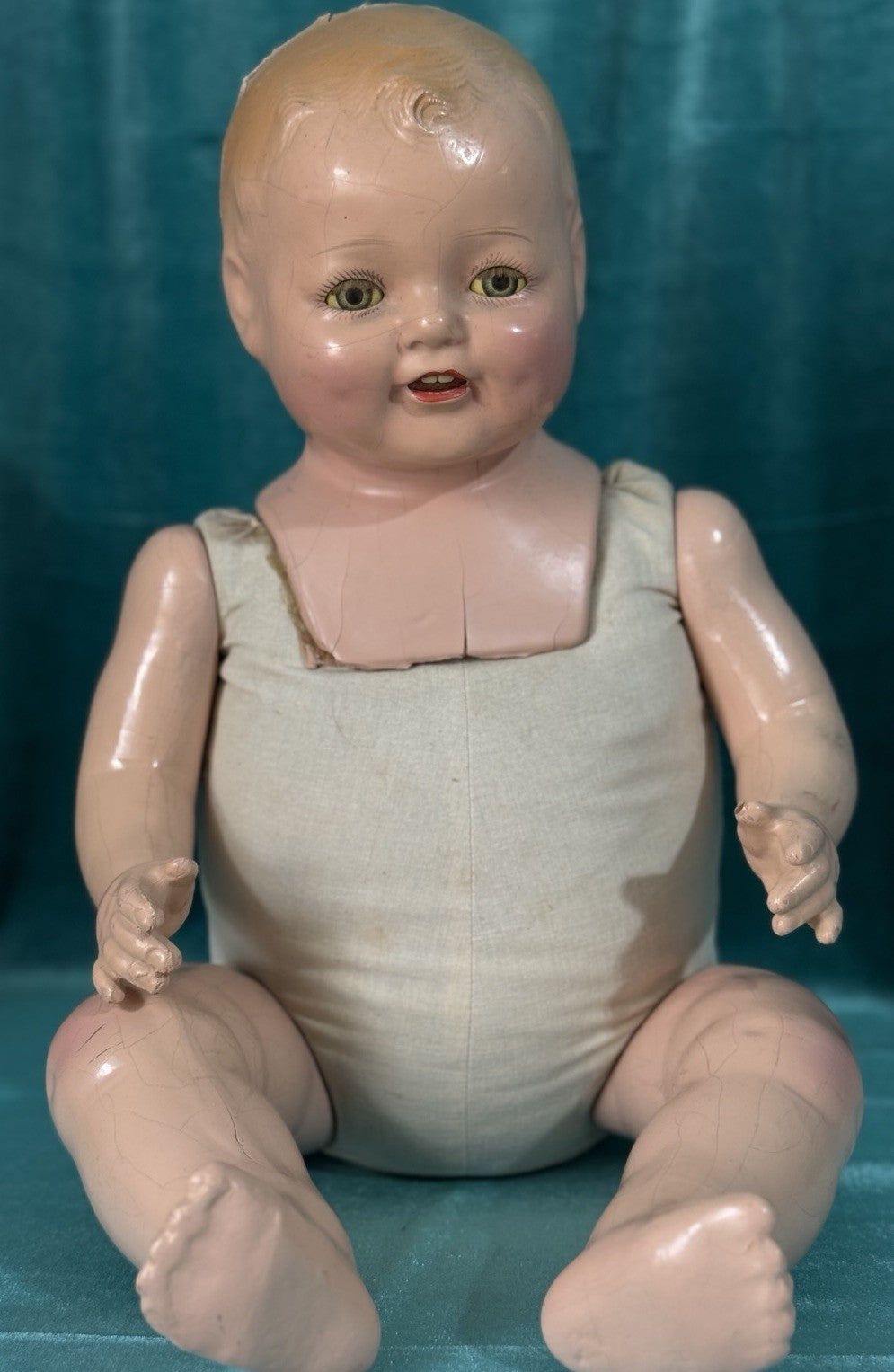 Antique 1920’s Acme Toys Composition Baby 18” Doll