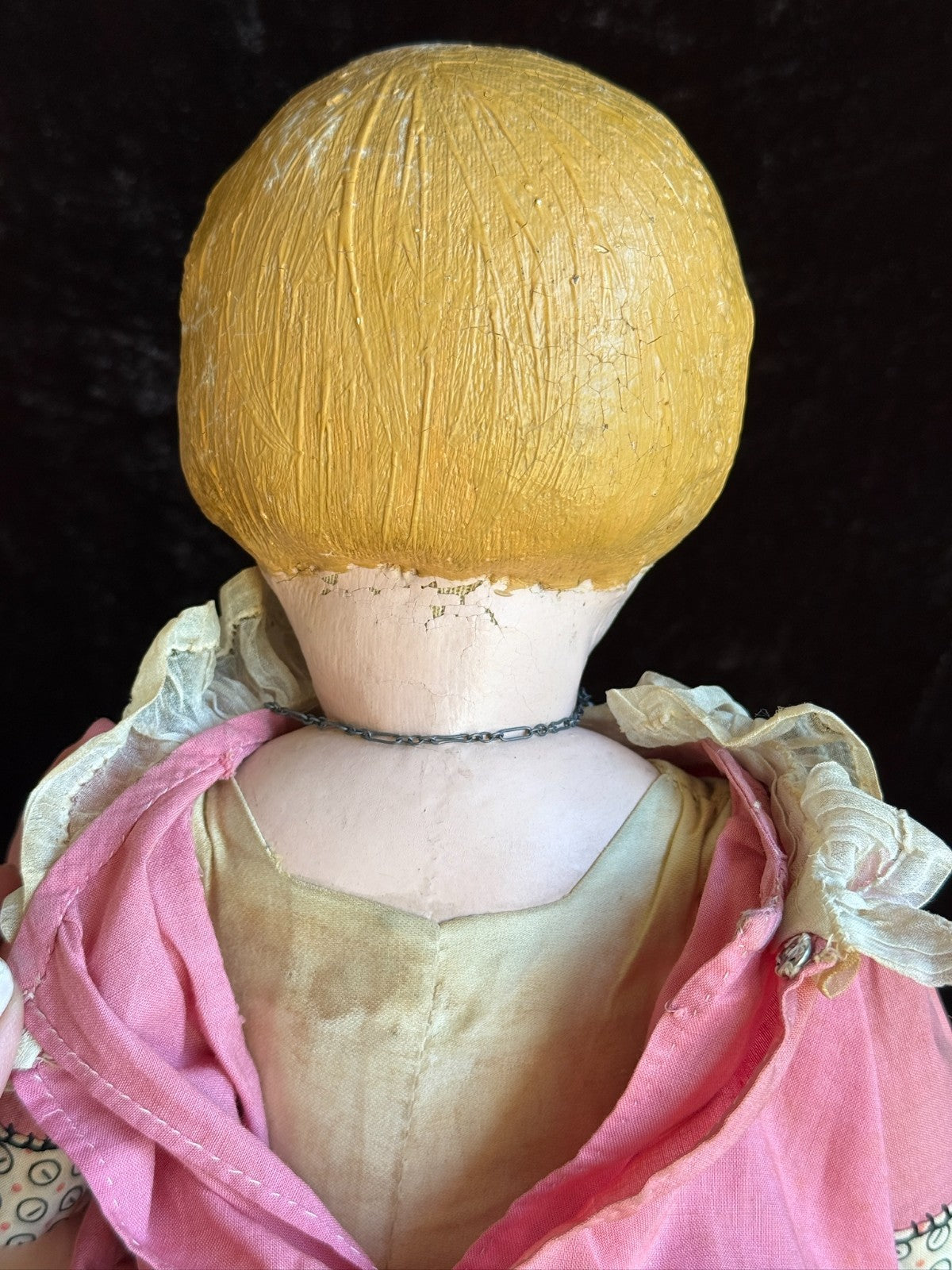 Antique American  Martha Chase Bob Hairstyle Oil Painted Stockinette Girl Doll