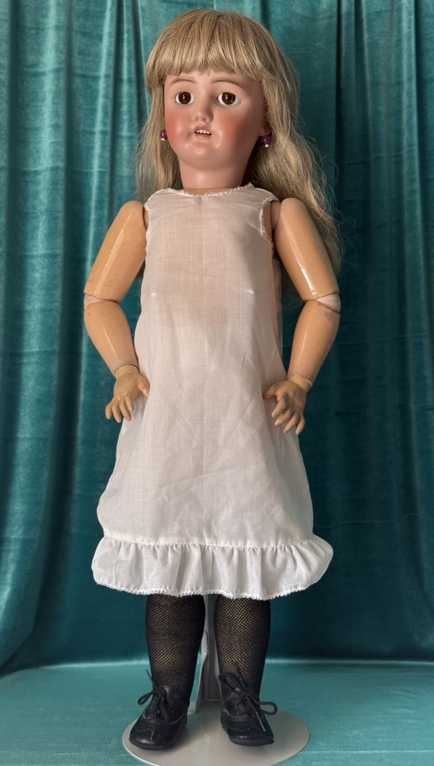 Antique German C.M. Bergmann and Simon Halbig Bisque Head 29” Doll