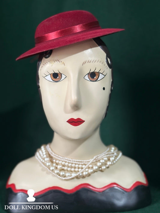 Hand painted 11” Mannequin Head For Jewelry/Scarf/Hat Display