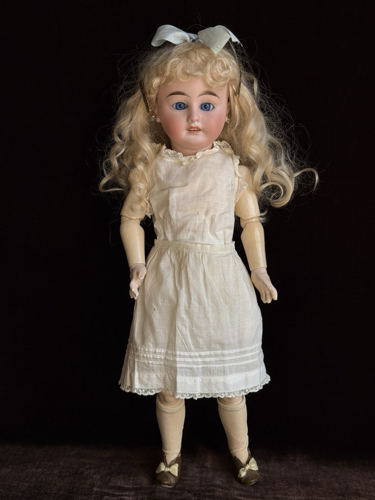 Antique German 16” Gebrüder Kuhnlenz 44-26 Bisque Head Doll