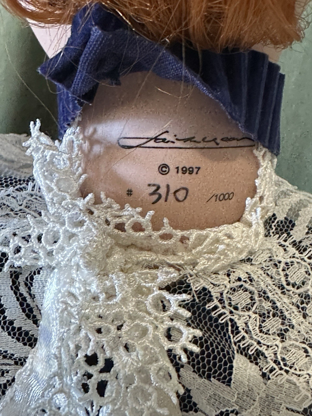 Jan Mclean 26" Porcelain Doll “Sarah” Tag/COA LE 1000