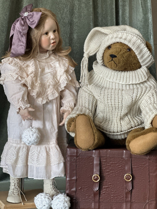 Collectible Artist Susan Krey Baby 26” Doll “Veronica” Wax Over Porcelain  LE 25