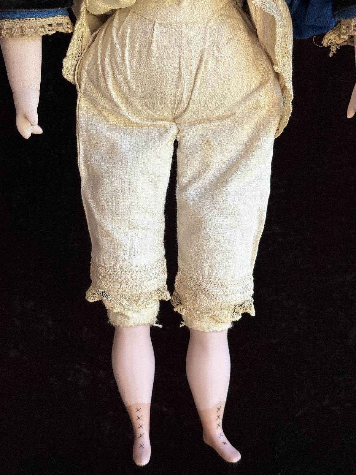 Rare Antique German 20” Wax Over Papier Mache Molded Hat Doll