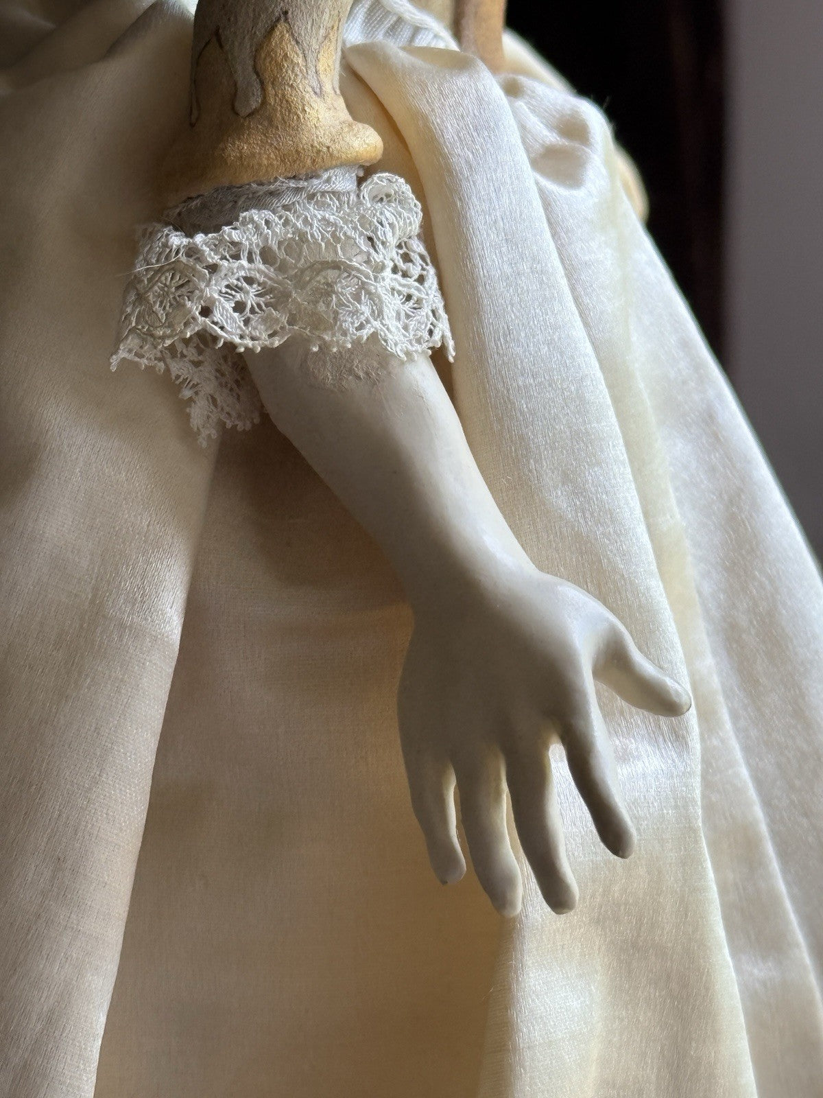 OOAK Collectible 14.5” Judith & Lucia Friedericy Wax Over Porcelain Doll