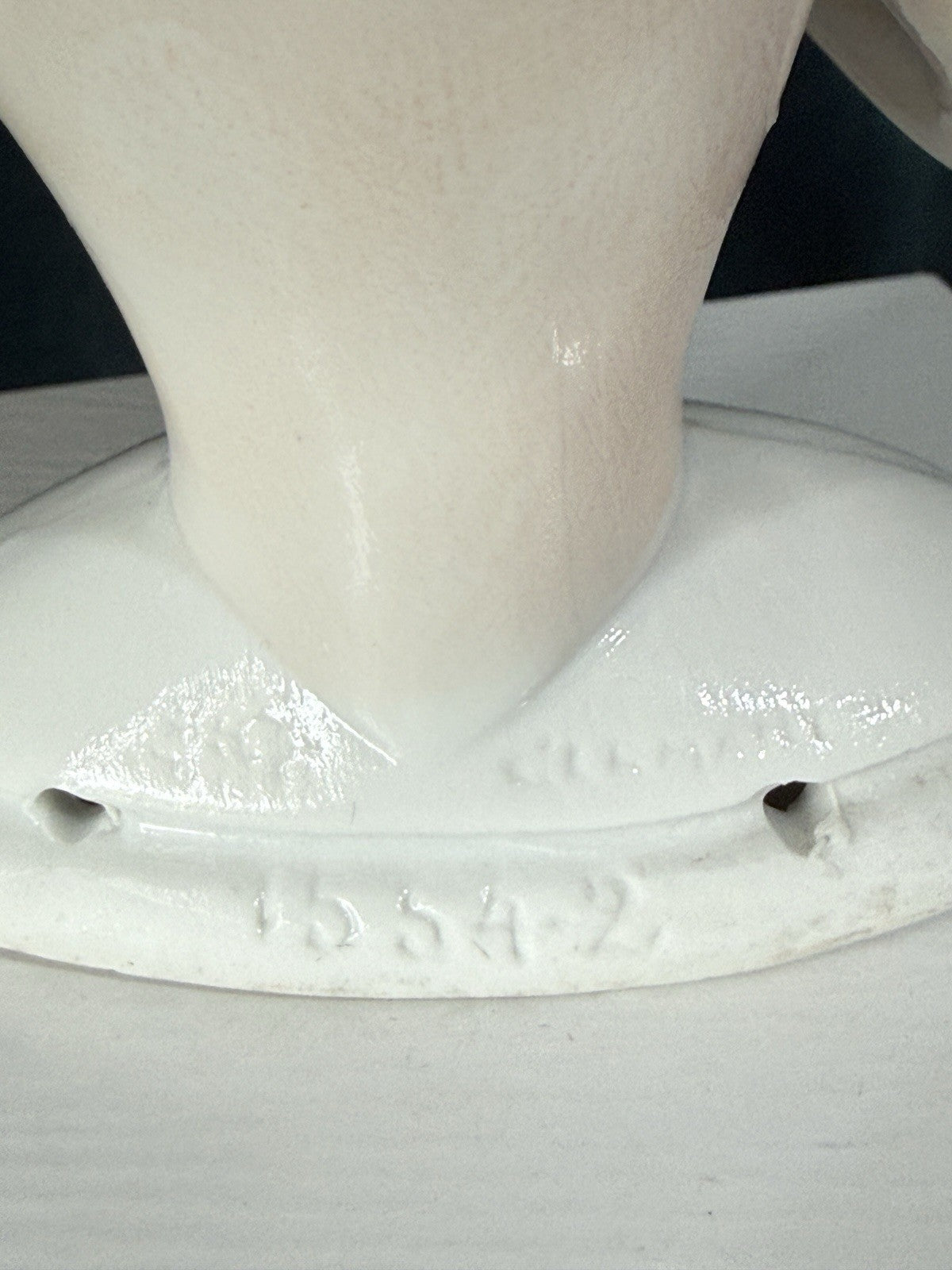 Large 5” Antique German Porcelain Schneider Half Doll Pin Cushion Mold 15542