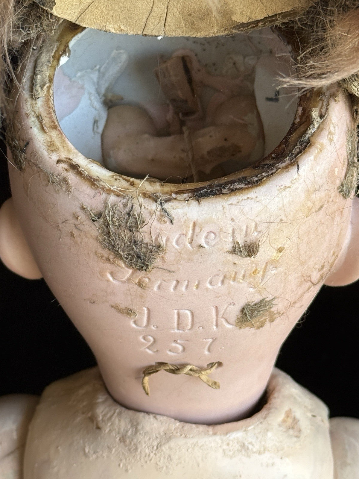 Antique German 16” Kestner JDK 257 Bisque Head Baby Doll