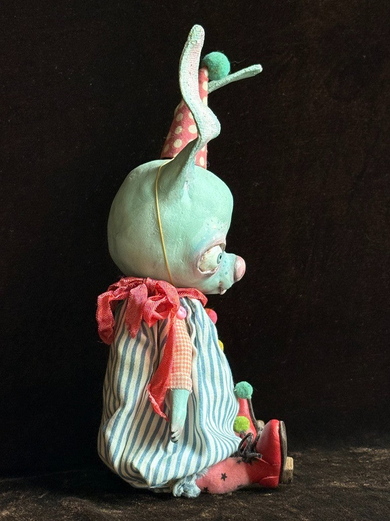OOAK Russian Kardenchiki Artist Karina Burkatskaya 9.25" Bunny Monster Art Doll