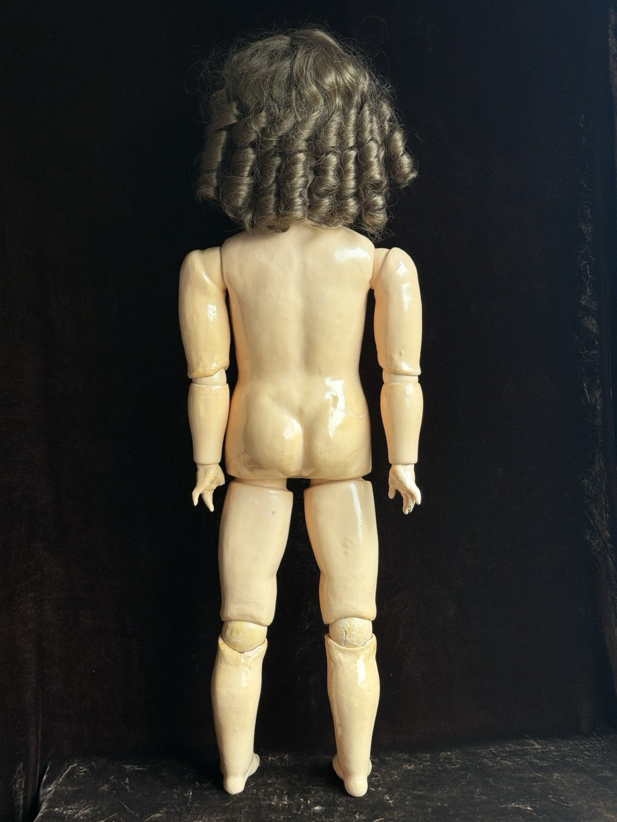 Large Antique German 34” Armand Marseille Bisque Head Doll