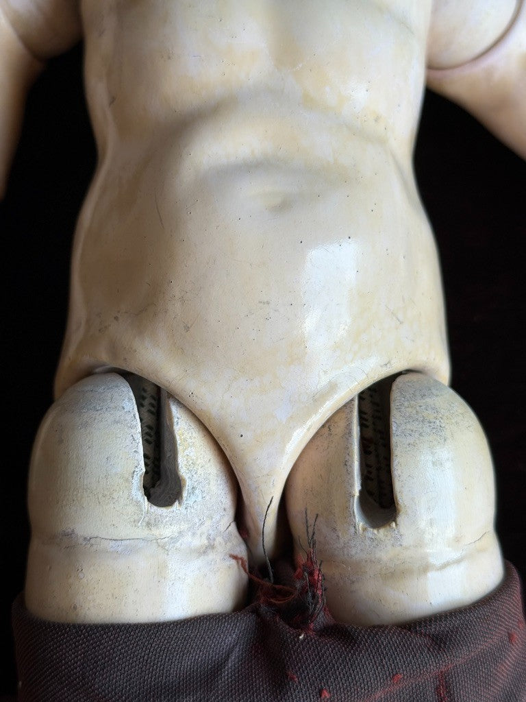 Antique German 14.75” Kestner A.T. Type Straight Wrist Bisque Head Boy Doll