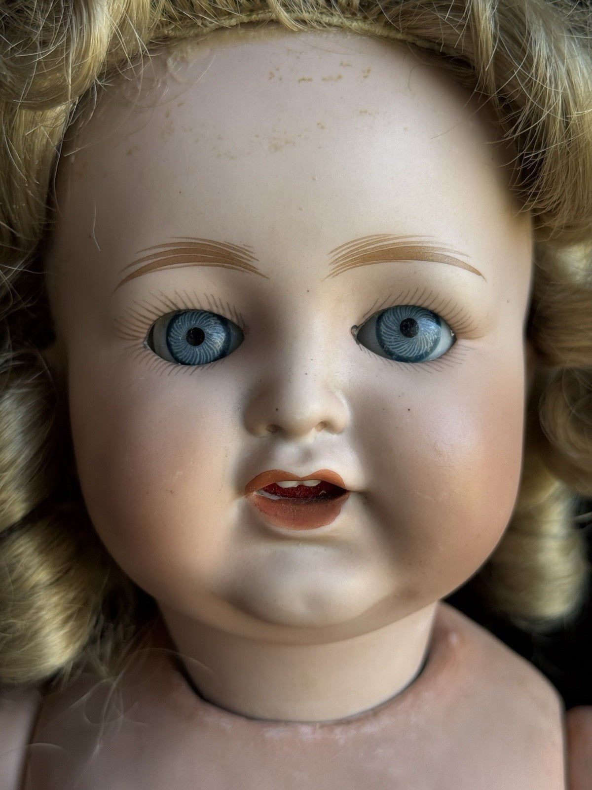 Lot of 2 Antique Bisque Head Baby Dolls Nippon and Koppelsdorf