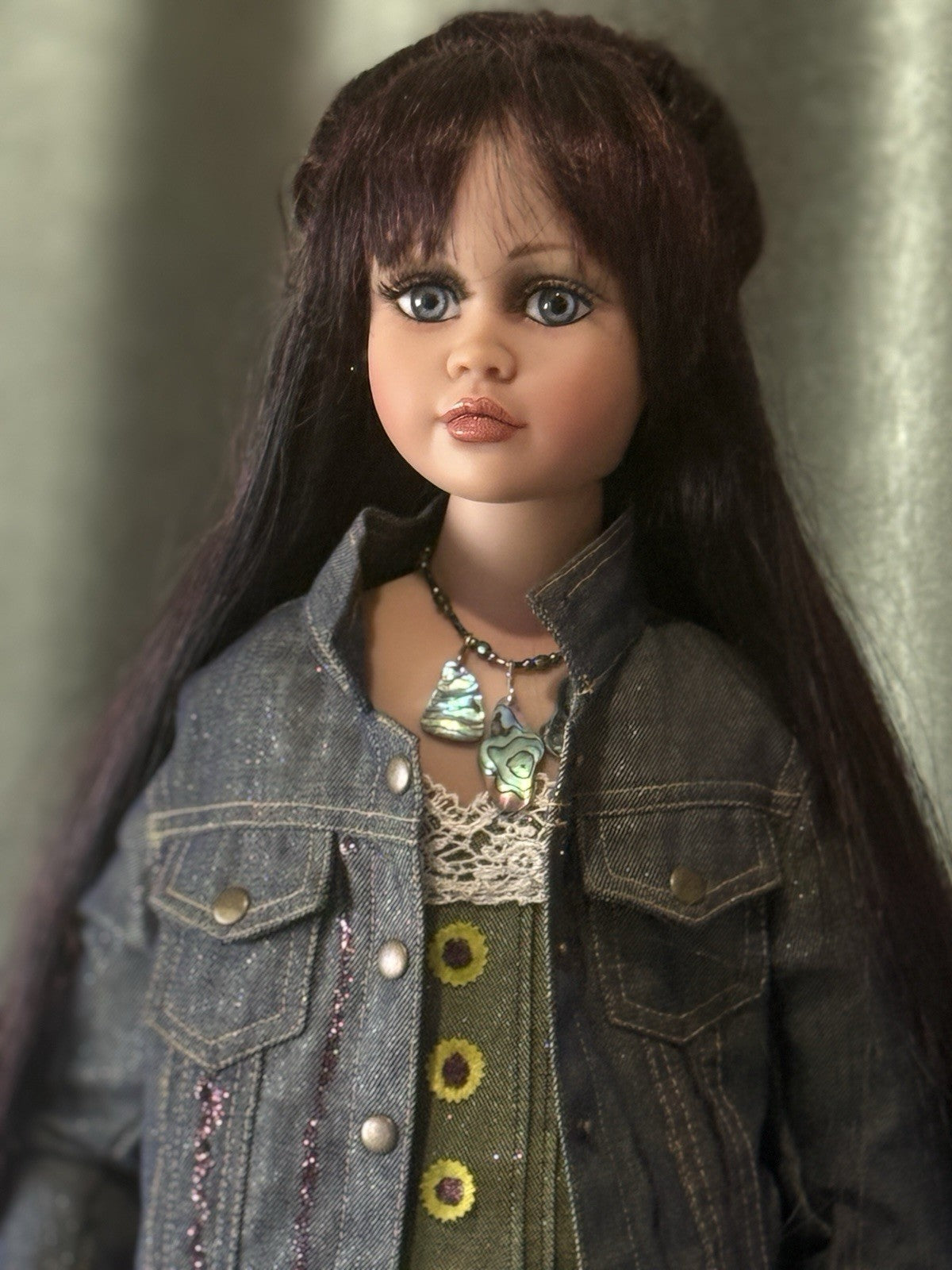 Collectible Artist Vinyl 30” Doll Maggie by Jan Mclean COA/Tag/Stand LE 494