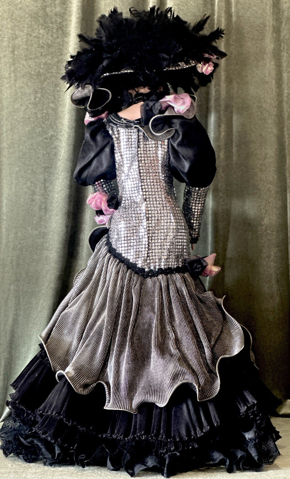 Collectible Large 42” Porcelain Doll “Platinum” by Rustie LE 700 COA/Stand