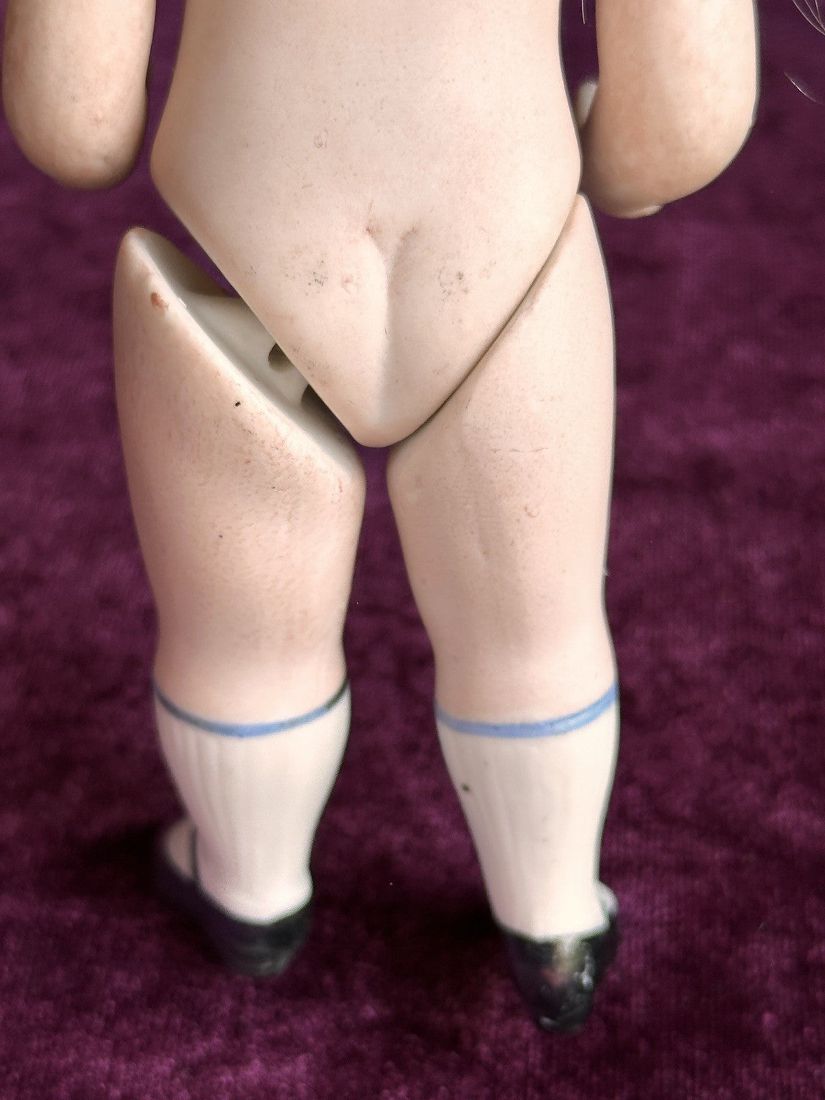 Antique German 6” All Bisque Mignonette Doll