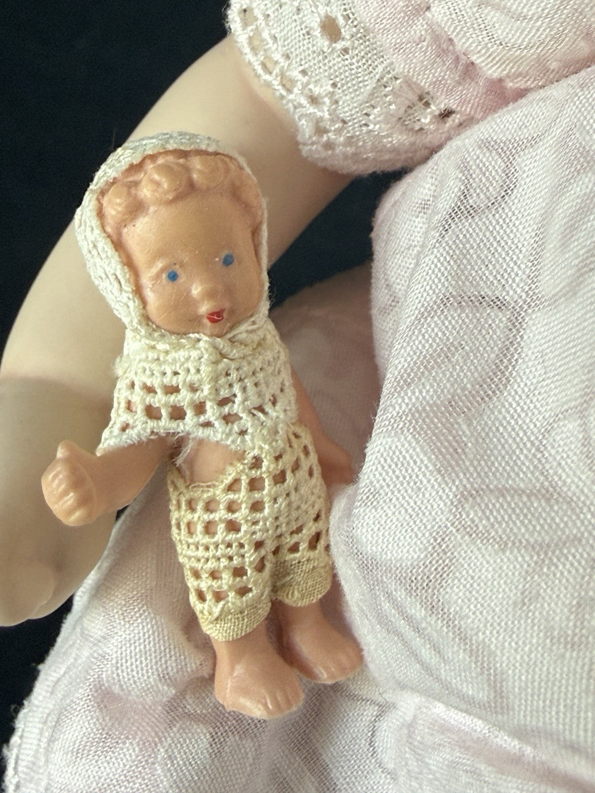 Vintage Reproduction Of Porcelain 10” Baby Doll By Dianna Effner