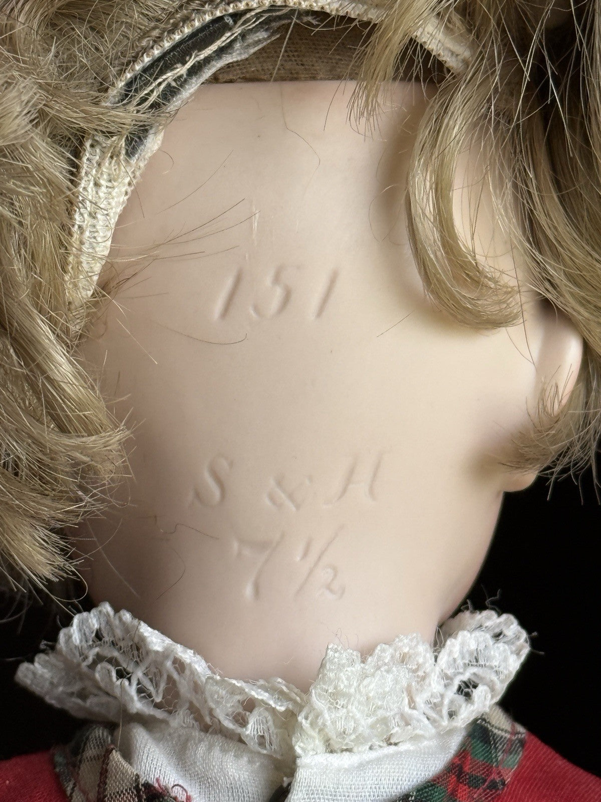 Rare Porcelain/Composition 15” Repro of Antique Simon Halbig 151 Character Doll