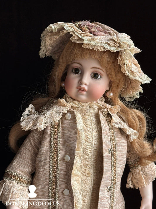 Porcelain 18” Reproduction of Antique French Bru Circle Dot Doll by Mimi