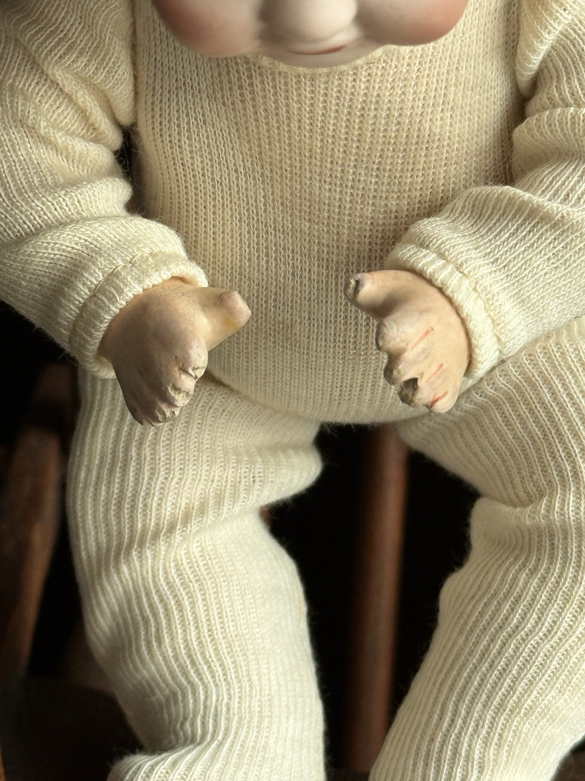 2 Miniature German/Japan Bisque Head Babies Kestner and Morimura Brothers Dolls