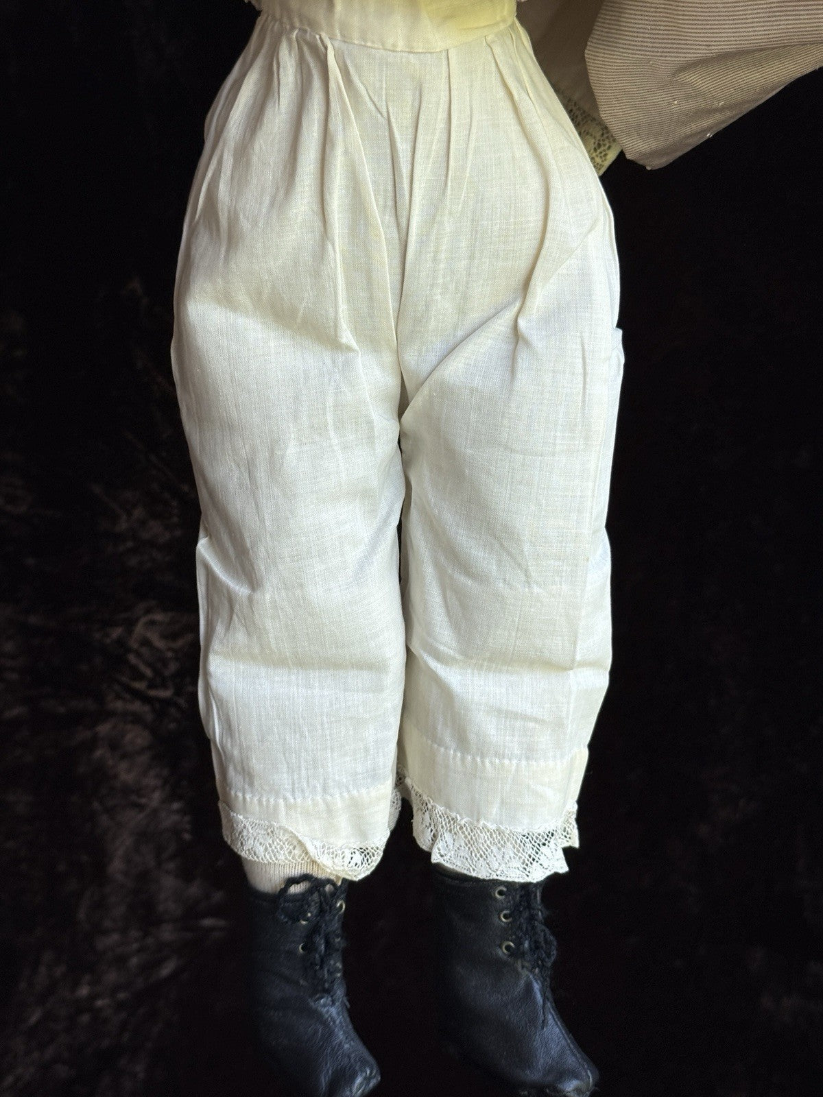 Antique German 19” Kling Bisque Head Parian China Dresden Doll Glass Eyes